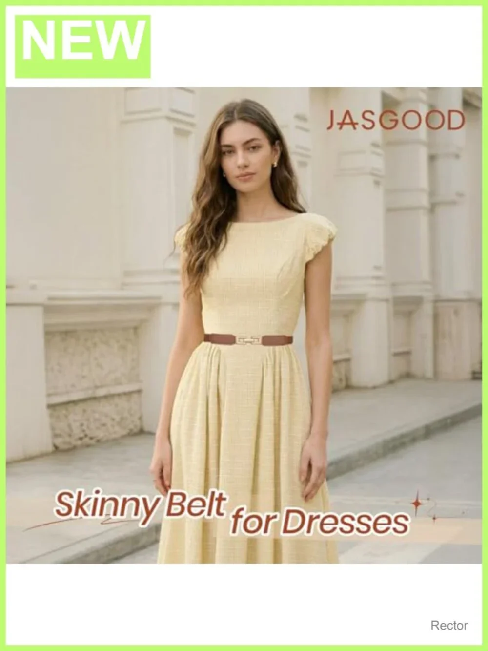2 Pack Women's Elastic Skinny Stretch Belts with Gold Buckle Faux Leather